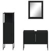 vidaXL Bathroom Cabinet Set Black