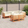 vidaXL Garden Sofa Set Wax Brown Solid Pine Wood Medium