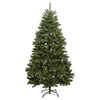 vidaXL Artificial Hinged Christmas Tree Green PVC and metal 5.9 ft height