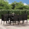 vidaXL Garden Dining Set Black