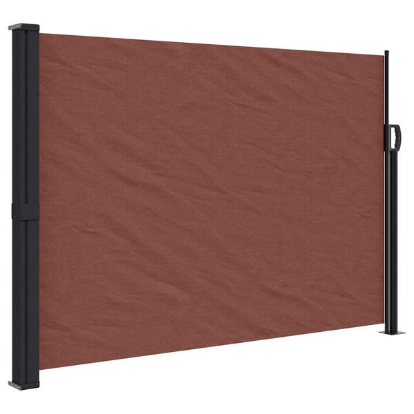 vidaXL Retractable Side Awning Brown