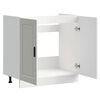 vidaXL Sink Base Cabinet High gloss white Engineered wood Medium