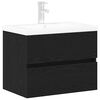 vidaXL Sink Cabinet Black oak 60 x 39 x 62 cm Engineered wood