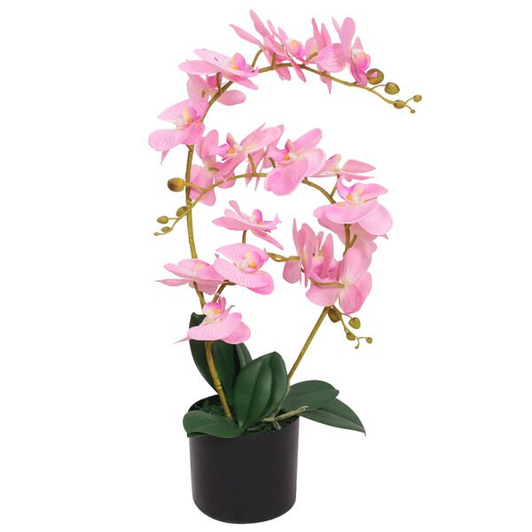 vidaXL Artificial Plant Pink Fabric 25.6 in Decorative Inlays