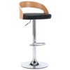 vidaXL Bar Chair Set of 2 Black and light brown