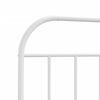 vidaXL Bed Frame White Powder-coated steel Twin Bed Frame Rectangular