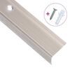 vidaXL Stair Nosings in L-shape 15 pcs Aluminium 35.4 " Champagne