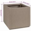 vidaXL Garden Planter Gray 36 x 36 x 35 cm Polypropylene