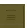 vidaXL Drawer Cabinet Olive Green Steel 31.5 in x 13.8 in x 40.0 in