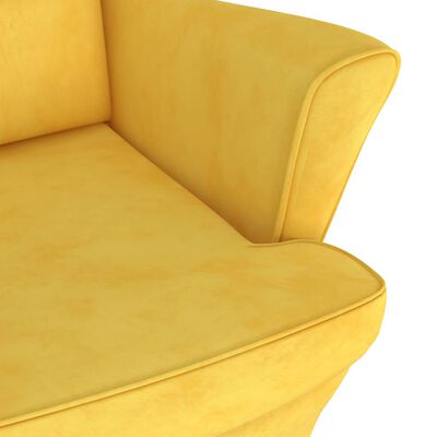 vidaXL Armchair Mustard Yellow Velvet