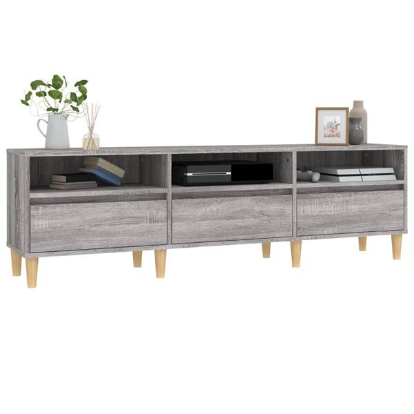 vidaXL TV Cabinet Gray sonoma Engineered wood 59 in x 11.8 in x 17.5 in
