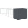 vidaXL Dog House Anthracite Galvanized Steel Large Dog House