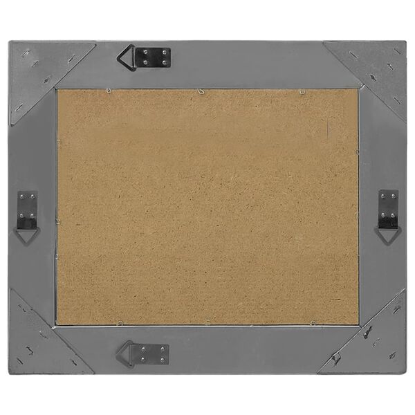 vidaXL Wall Mirror Black Wood, glass, engineered wood 19.7x15.7 in