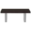 vidaXL Basin Shelf Dark brown and white Solid oak wood and steel