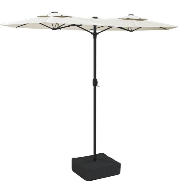 vidaXL Garden Parasol Sand white, dark grey