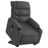 vidaXL Stand Up Massage Recliner Chair Dark Gray Fabric 100% polyester