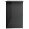 vidaXL Desk High gloss grey Engineered wood Desk Rectangular Modern