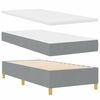 vidaXL Box Spring Bed with Mattress Light gray 39.4" x 78.7" fabric