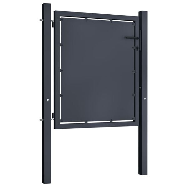 vidaXL Garden Gate Steel 39.4x39.4" Anthracite