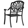 vidaXL Garden Chair Set of 2 Black Cast Aluminum Standard Durable