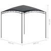 vidaXL Gazebo Anthracite Steel 10 x 10 ft Durable Gazebo Square