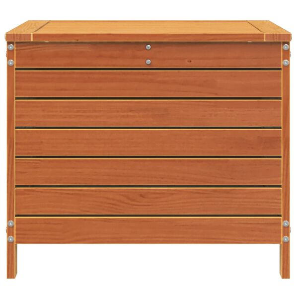 vidaXL Garden Footstool Wax Brown Solid Pine Wood 24.4 x 25.0 x 21.1 in