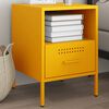 vidaXL Bedside Cabinet Mustard Yellow Cold-rolled steel Medium