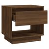 vidaXL Bedside Cabinet Set of 2 Brown Oak Engineered Wood Standard