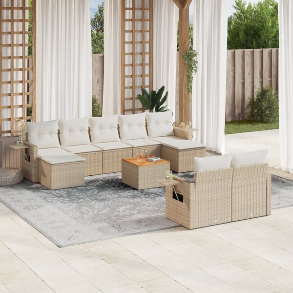 vidaXL Garden Sofa Set Beige