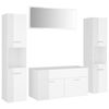 vidaXL Bathroom Furniture Set High gloss white Engineered wood, acrylic