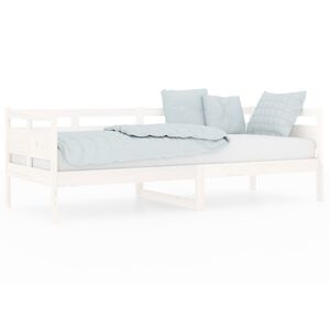 vidaXL Day Bed White Solid pine wood, plywood Single