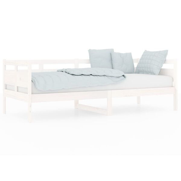 vidaXL Day Bed White Solid pine wood, plywood Single