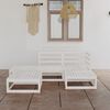 vidaXL Garden Lounge Set White Solid pinewood Medium Modular
