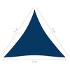 vidaXL Sunshade Sail Oxford Fabric Triangular 16.4‘x16.4‘x16.4‘ Blue