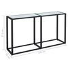 vidaXL Console Table White marble Toughened glass Large Modern