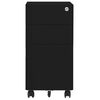 vidaXL File Cabinet Black Steel File Cabinet Rectangular Modern
