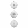 vidaXL Christmas Bauble Set 3 pcs Silver Plastic