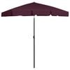 vidaXL Beach Parasol Bordeaux Red Polyester Standard Tiltable