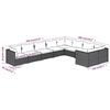 vidaXL Garden Lounge Set Brown PE rattan Large Modular