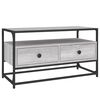 vidaXL TV Cabinet Grey Sonoma Engineered wood, steel Medium TV Cabinet