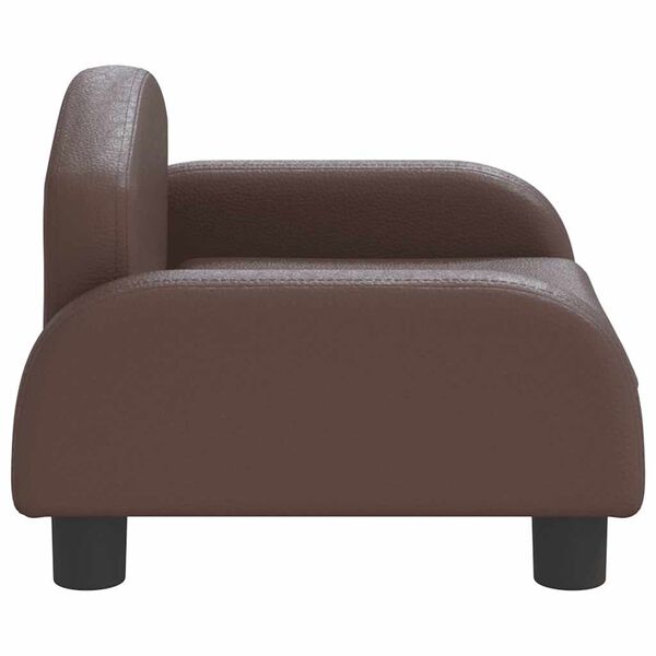 vidaXL Kids Sofa Brown Faux Leather, Pine Wood, Foam Mini Durable