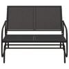 vidaXL Garden Glider Bench Black Textilene, Steel 47.4 in