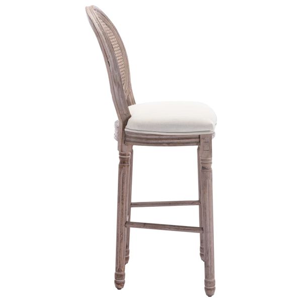 vidaXL Bar Chair Set of 2 Cream white