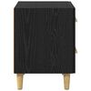 vidaXL Bed Cabinet Black oak 40 x 35 x 47.5 cm Engineered wood