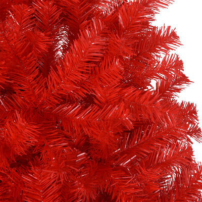 vidaXL Artificial Christmas Tree with Stand Red 8 ft PVC