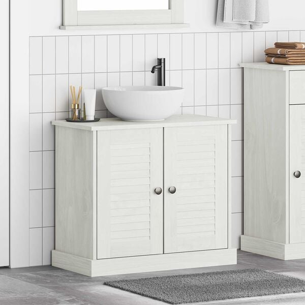 vidaXL Sink Cabinet with Shelf VIGO antique white 67.5 x 34 x 59 cm