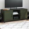 vidaXL TV Cabinet Olive Green Cold-rolled Steel 39.4 in TV Cabinet