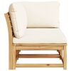 vidaXL Garden Lounge Set Cream white Solid acacia wood, Polyester Medium
