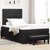 vidaXL Box Spring Bed with Mattress Black 47.2" x 78.7" Velvet