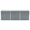 vidaXL Raised Bed Grey Galvanized Steel 94.5x31.5x30.3 in Sturdy